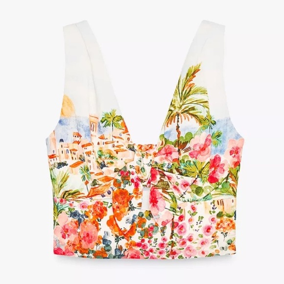 ZARA NEW SS25 WOMAN PRINTED TOP - Picture 1 of 15